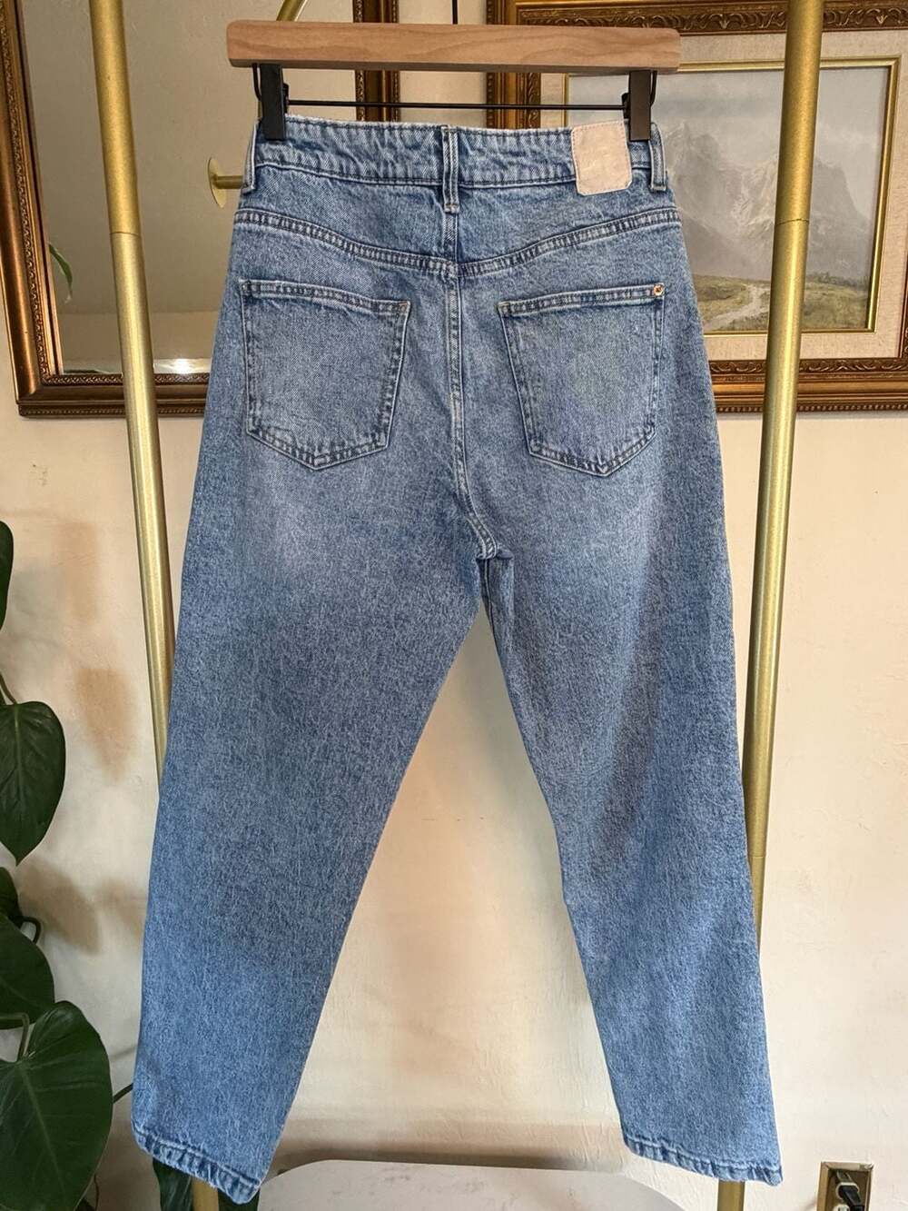 Zara 90s Inspired Jeans Light Wash Denim Size 6 - Picture 4 of 8